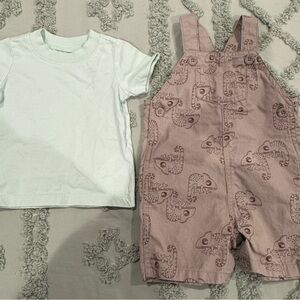 Carter's Overalls with Chameleon Design